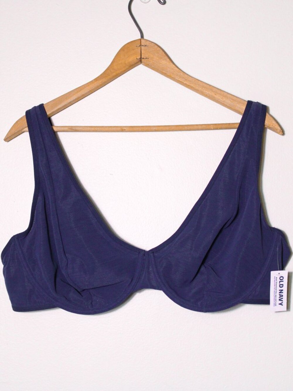 Old Navy Mesh Unlined Underwire Plunge Bra Navy Blue Size 42D